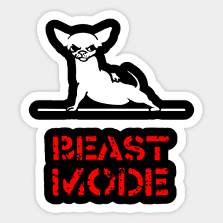 Beast Mode Chihuahua Sticker